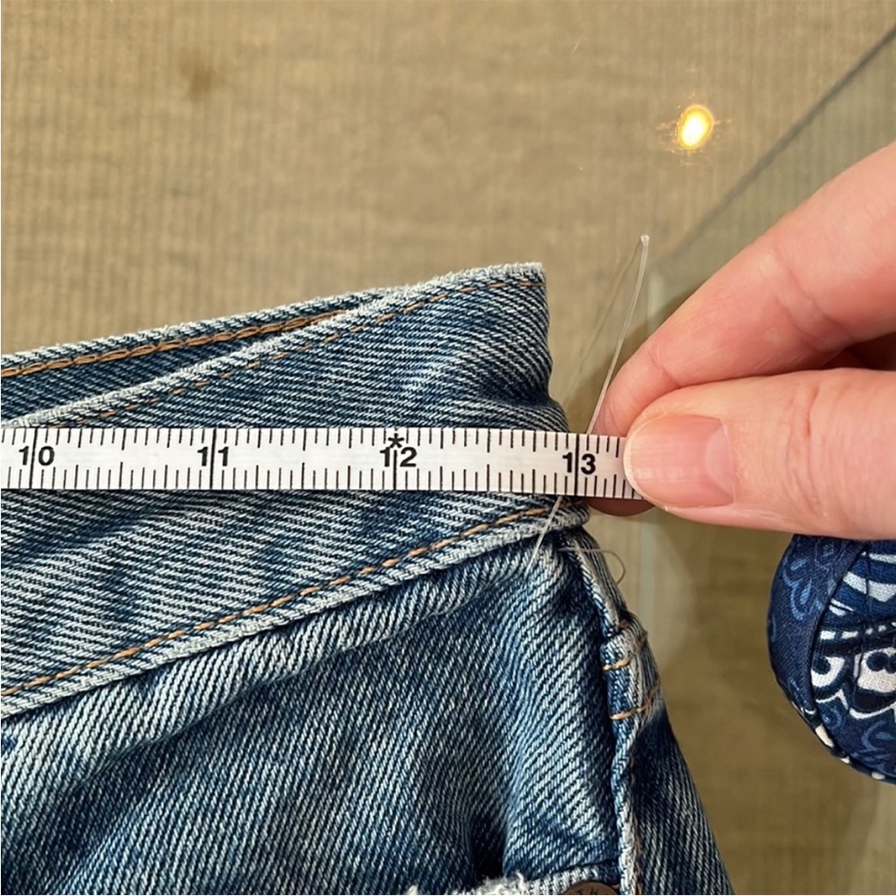 Free People Jeans Blue Size 25 We The Free Poppy Patch Denim Jeans NWT - Picture 13 of 15